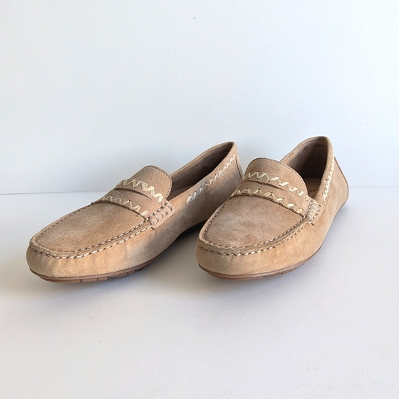 The Flexx Ralf Loafer Beige Italian Suede Active Slip-On Shoes w/Box sz 8 - Picture 5 of 11